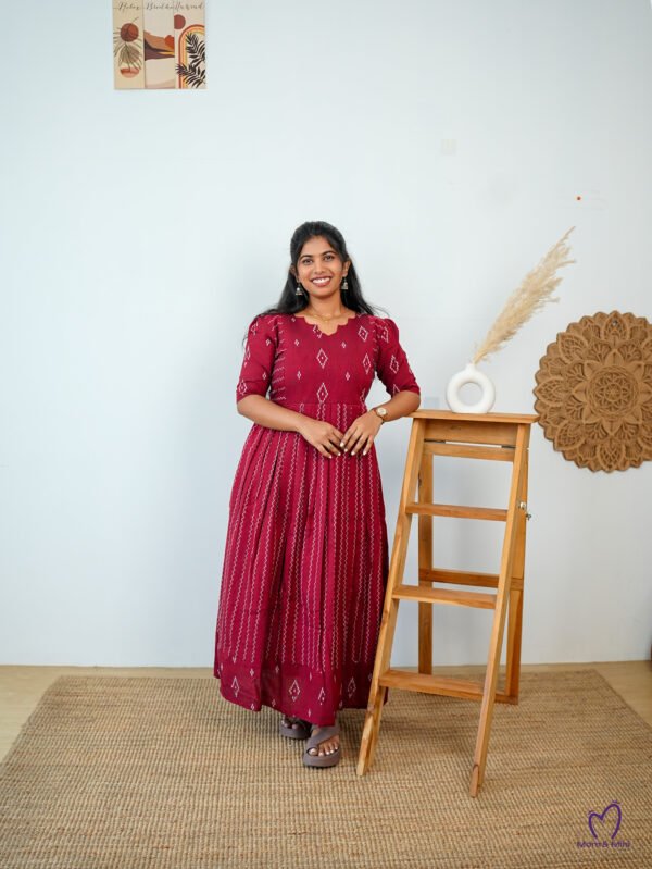 Rashi Feeding Dress [With Zips] |With Lining