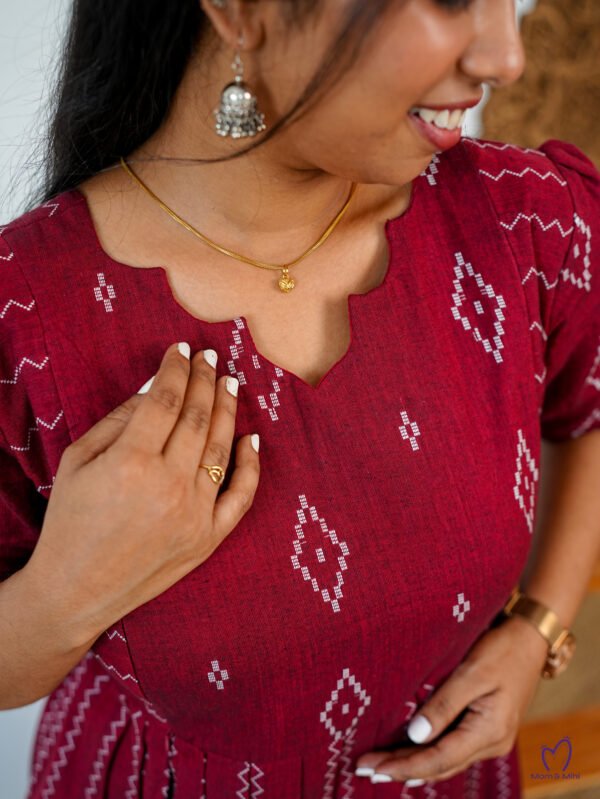 Rashi Feeding Dress [With Zips] |With Lining view 3