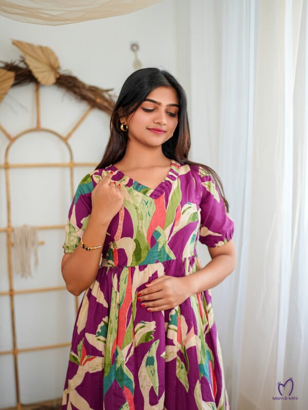 Mina Feeding Dress [With Zips] |With Lining alt