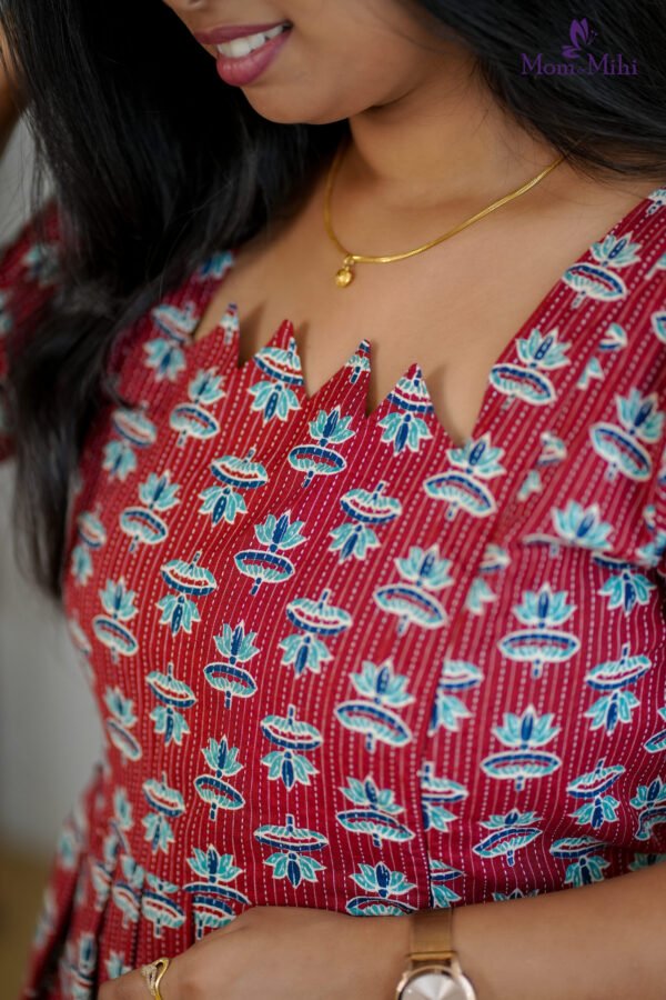 Nirai Feeding Dress [With Zips] |With Lining view 3