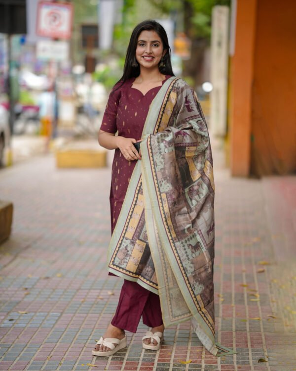 Yazh Maternity Kurti set [ Top + Bottom + Dupatta]