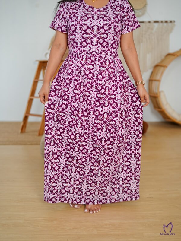 Maxi Seetha Soft Cotton Maternity Dress view 2