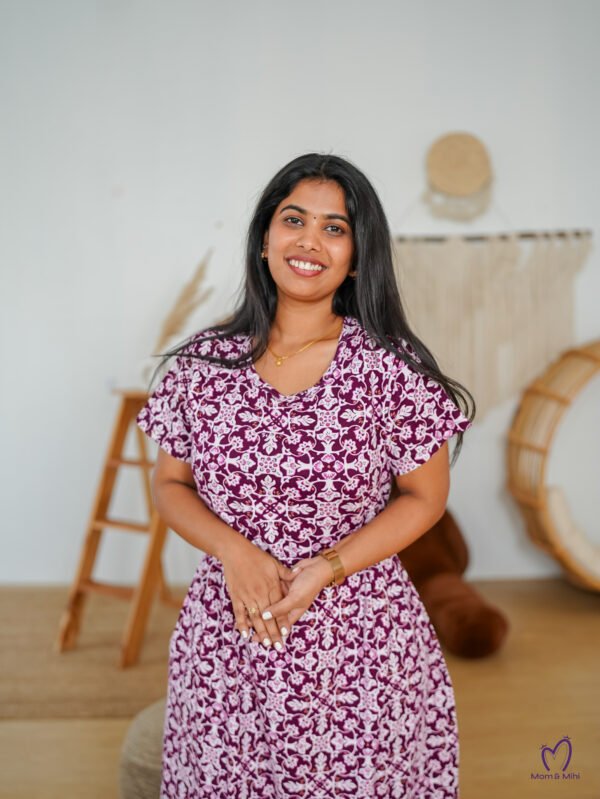 Maxi Seetha Soft Cotton Maternity Dress