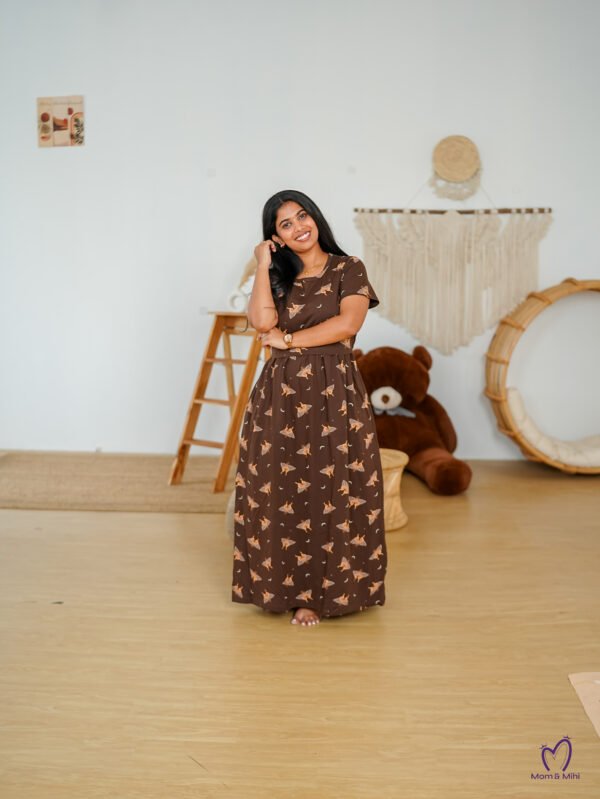 Maxi Aana Soft Cotton Maternity Dress view 4