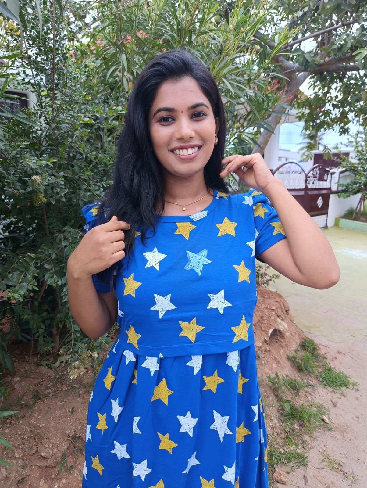 Premium Maxi Sravya Soft Cotton Dress view 3