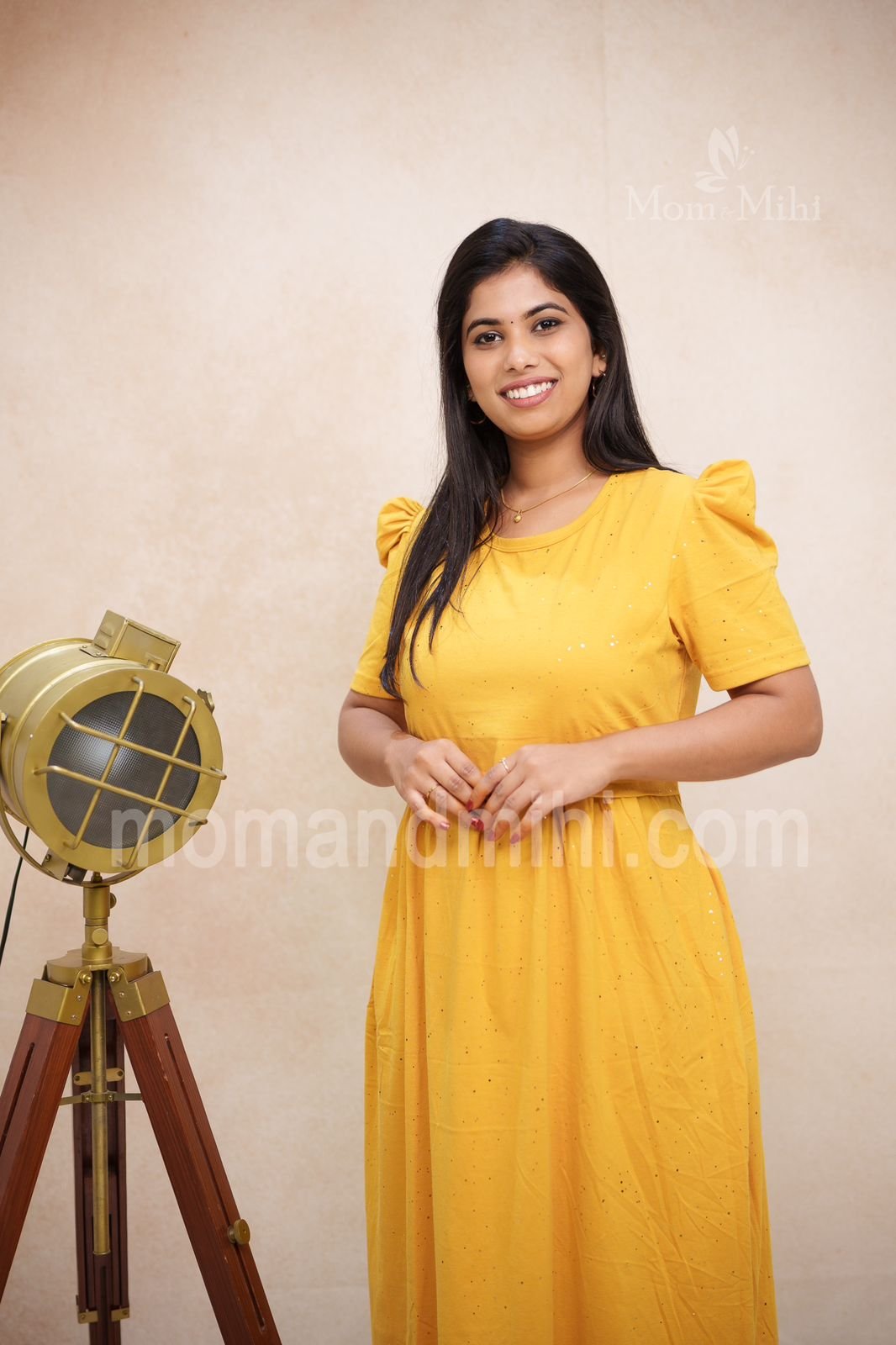 Maxi Rhea Soft Cotton Glitter Dress view 3