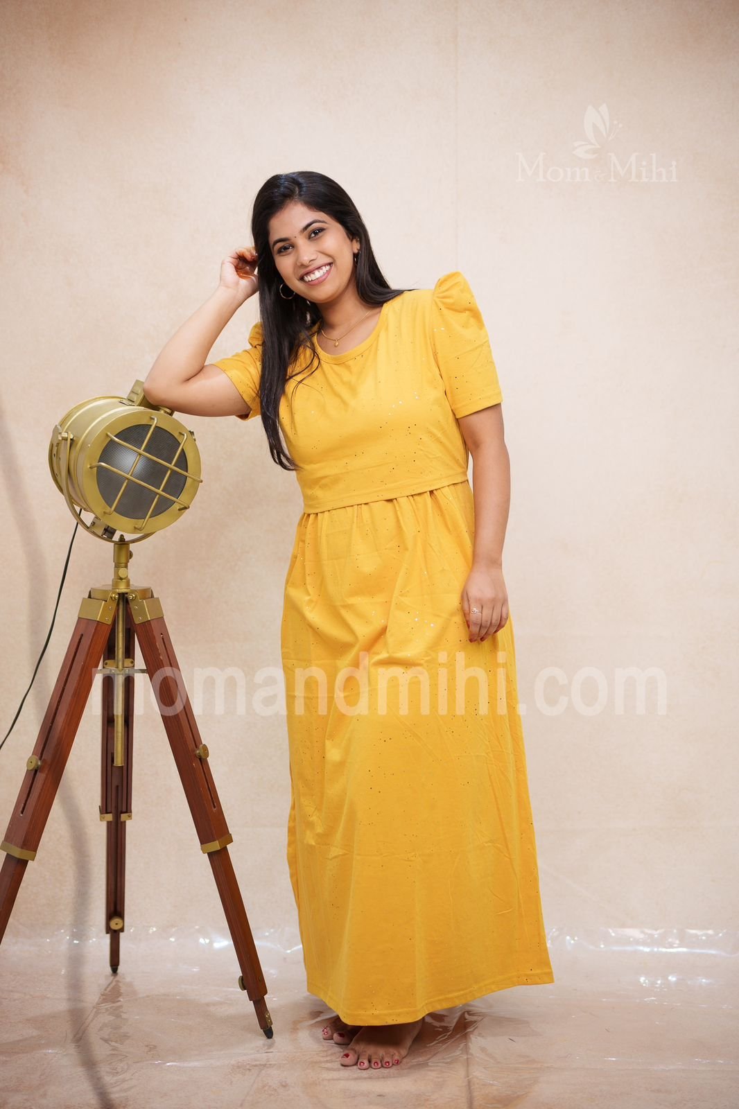 Maxi Rhea Soft Cotton Glitter Dress