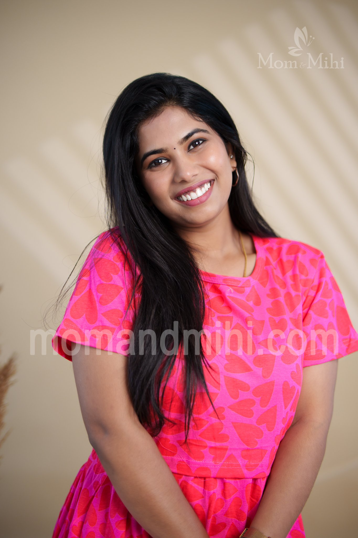 Aaditri Soft Cotton Maternity Dress|Calf-Length view 3