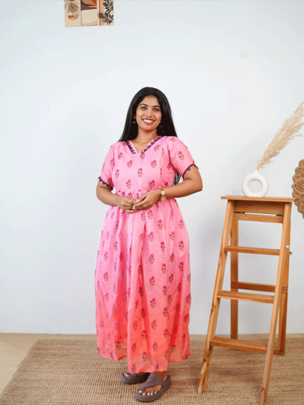 Samridhi Feeding Dress [With Zips] |With Lining