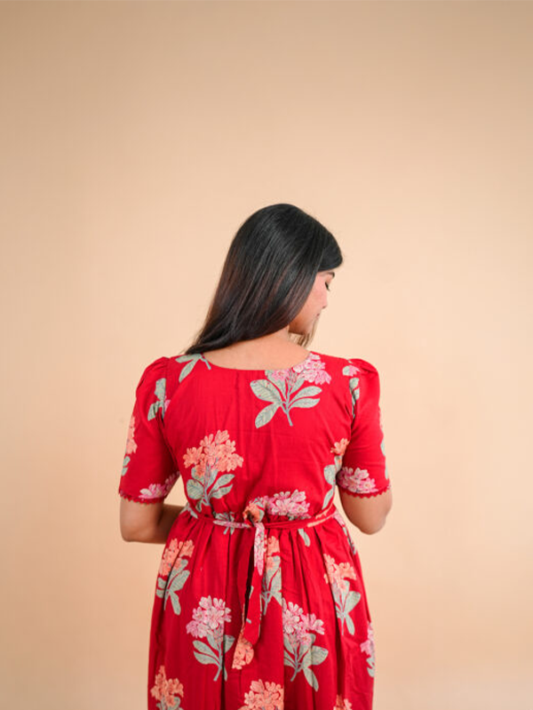 Diya Feeding Dress [With Zips] |With Lining view 3