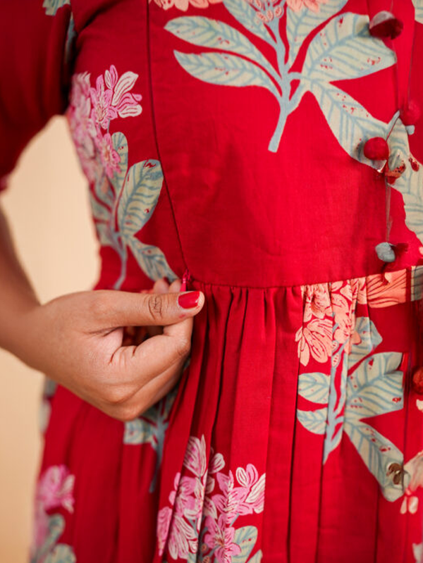 Diya Feeding Dress [With Zips] |With Lining view 4