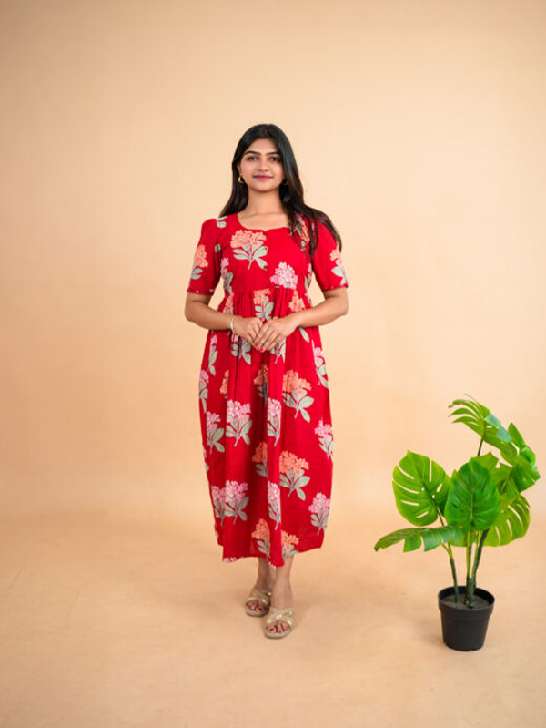 Diya Feeding Dress [With Zips] |With Lining – Minya The Design Studio