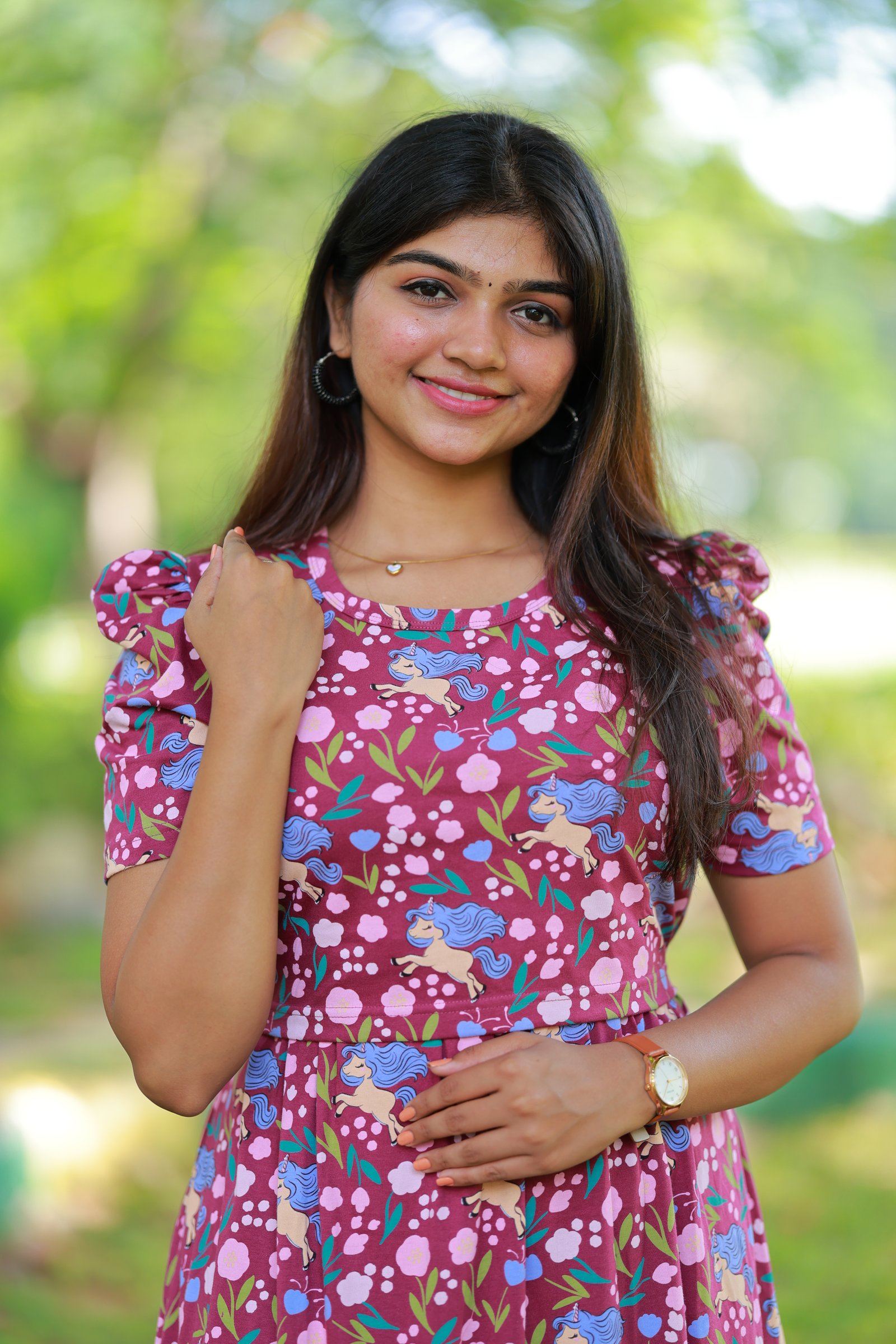 Maxi Senthangal Soft Cotton Maternity Dress| Frill Model view 4