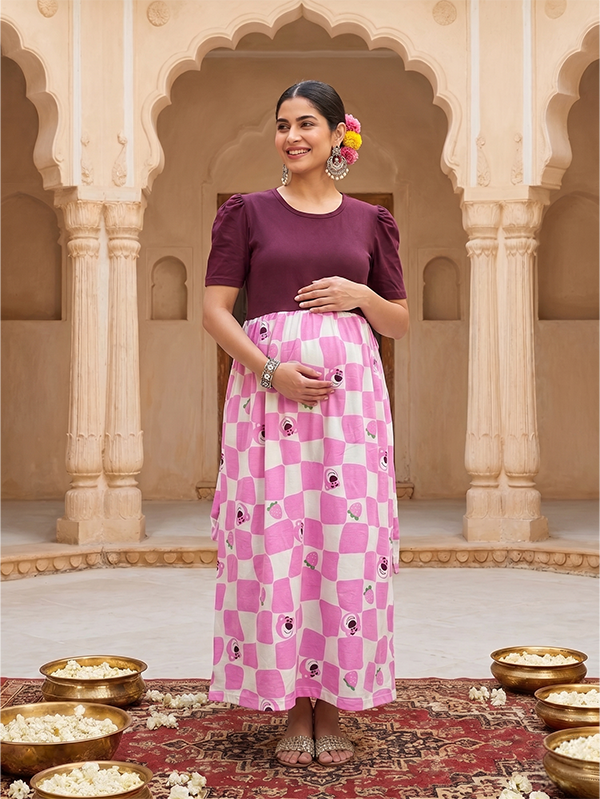 Maxi Velora soft cotton maternity dress