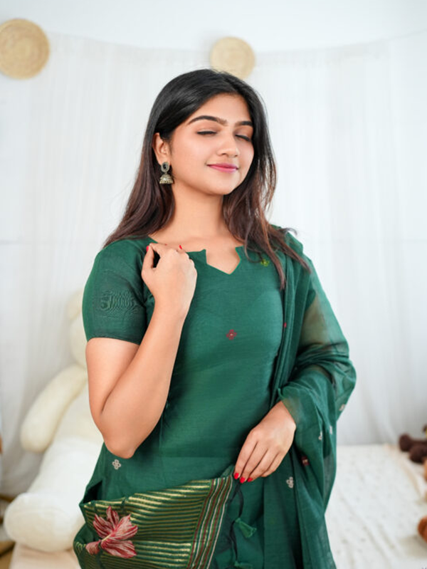 Umayal Maternity Kurti set [ Top + Bottom + Dupatta] view 4