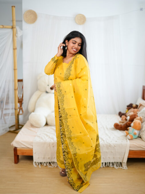 Rishya Maternity Kurti set [ Top + Bottom + Dupatta]