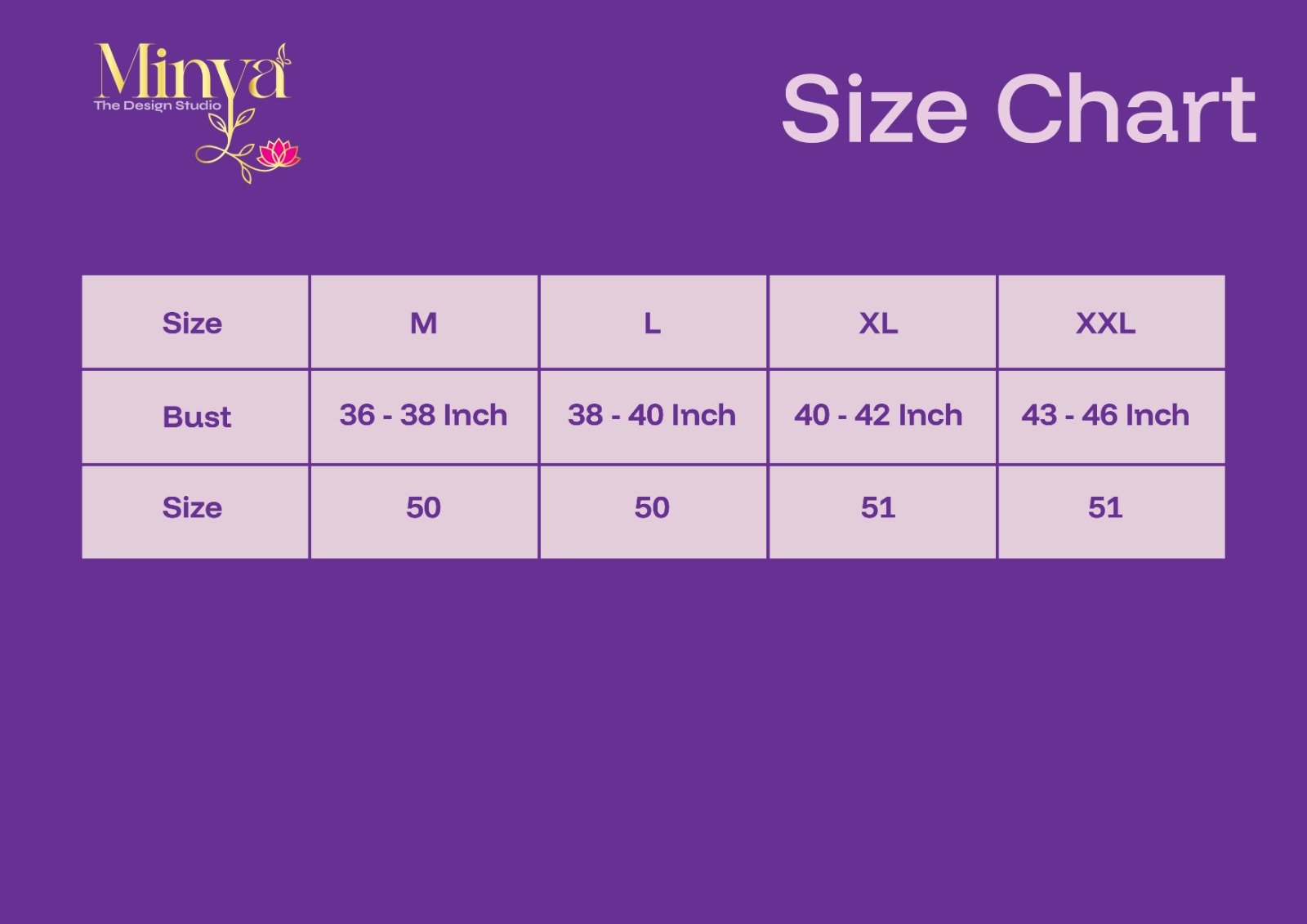 Size chart for Maxi Devika Soft Cotton Dress