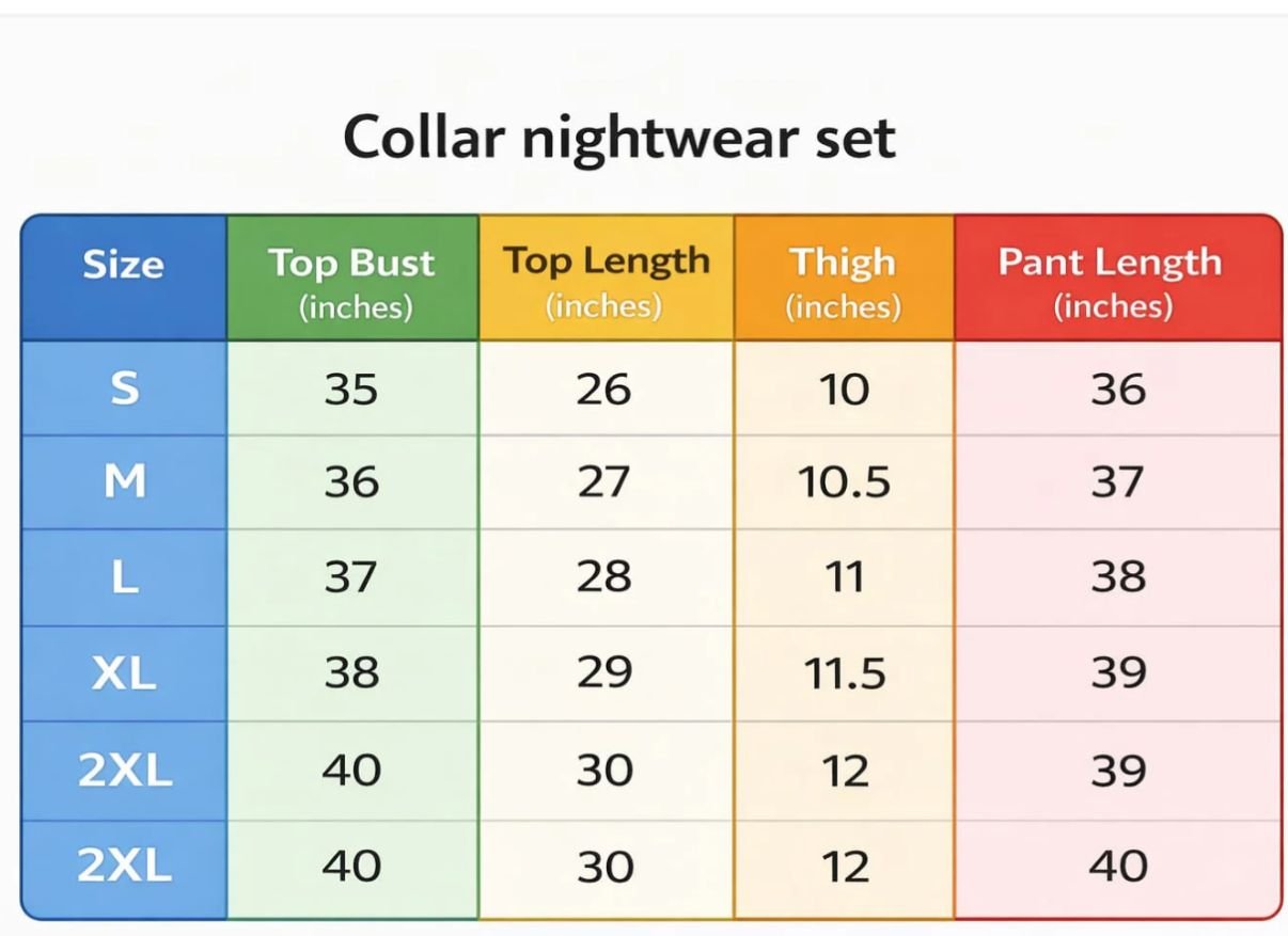 Size chart for Aaditri Soft Cotton Maternity Dress|Calf-Length